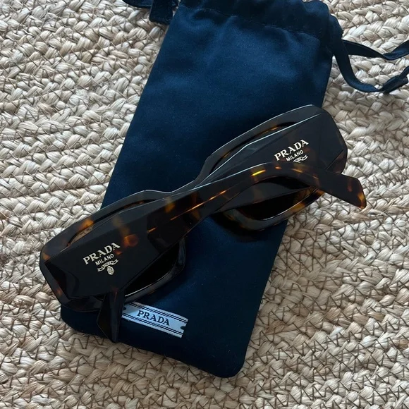 Prada Brown Tortoise Sunglasses with Black Pouch PRA998729_1_enlargedcopy_1024x  main image 3